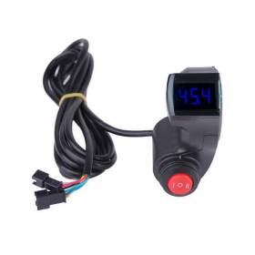 Electric scooter voltage LED display with button