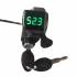 Ignition lock with LCD voltmeter and throttle lever for